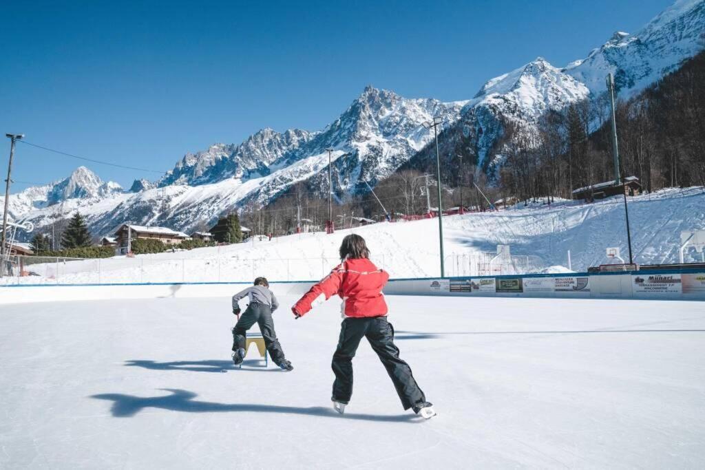 Appartement Mansarde Dans Maison Avec Jardin En Bord De Piste, Vue Montagne Les Houches Exterior foto